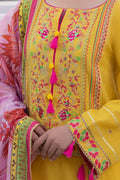 Zellbury | Unstitched 3 Piece Yellow | Embroidered Shirt Shalwar Dupatta - 1126 - House Of Zarish