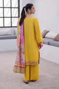 Zellbury | Unstitched 3 Piece Yellow | Embroidered Shirt Shalwar Dupatta - 1126 - House Of Zarish