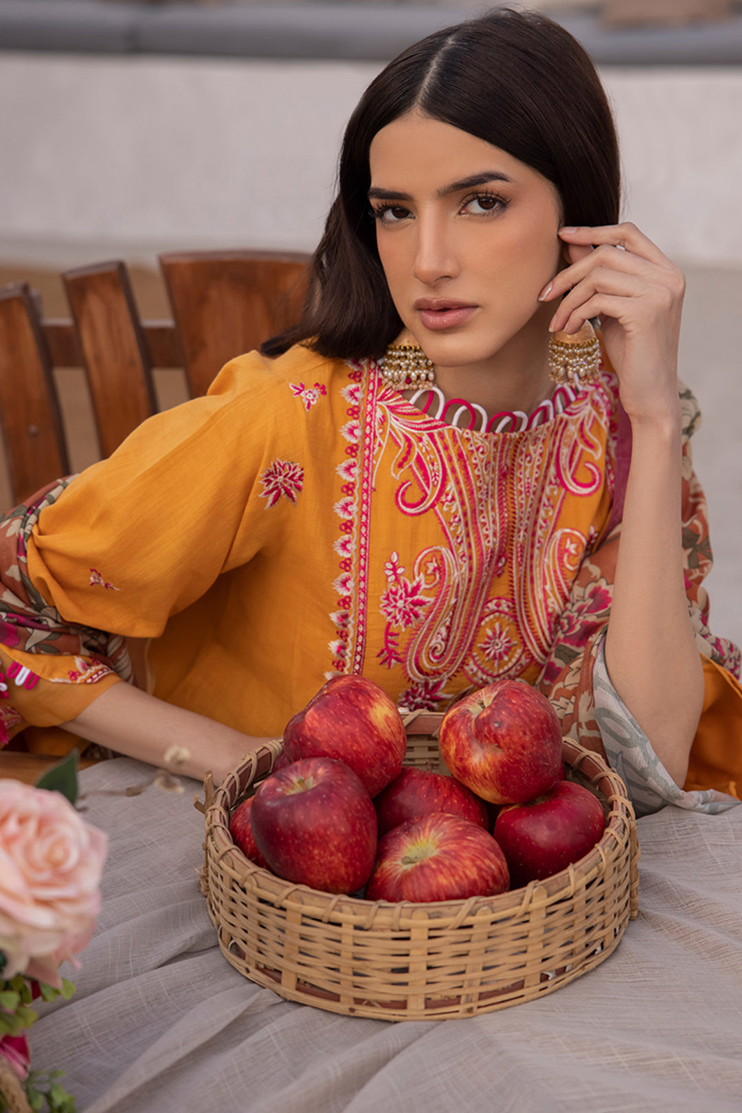 Zellbury | Unstitched 3 Piece Cambric | Embroidered Shirt Shalwar Dupatta - 1142 - House Of Zarish