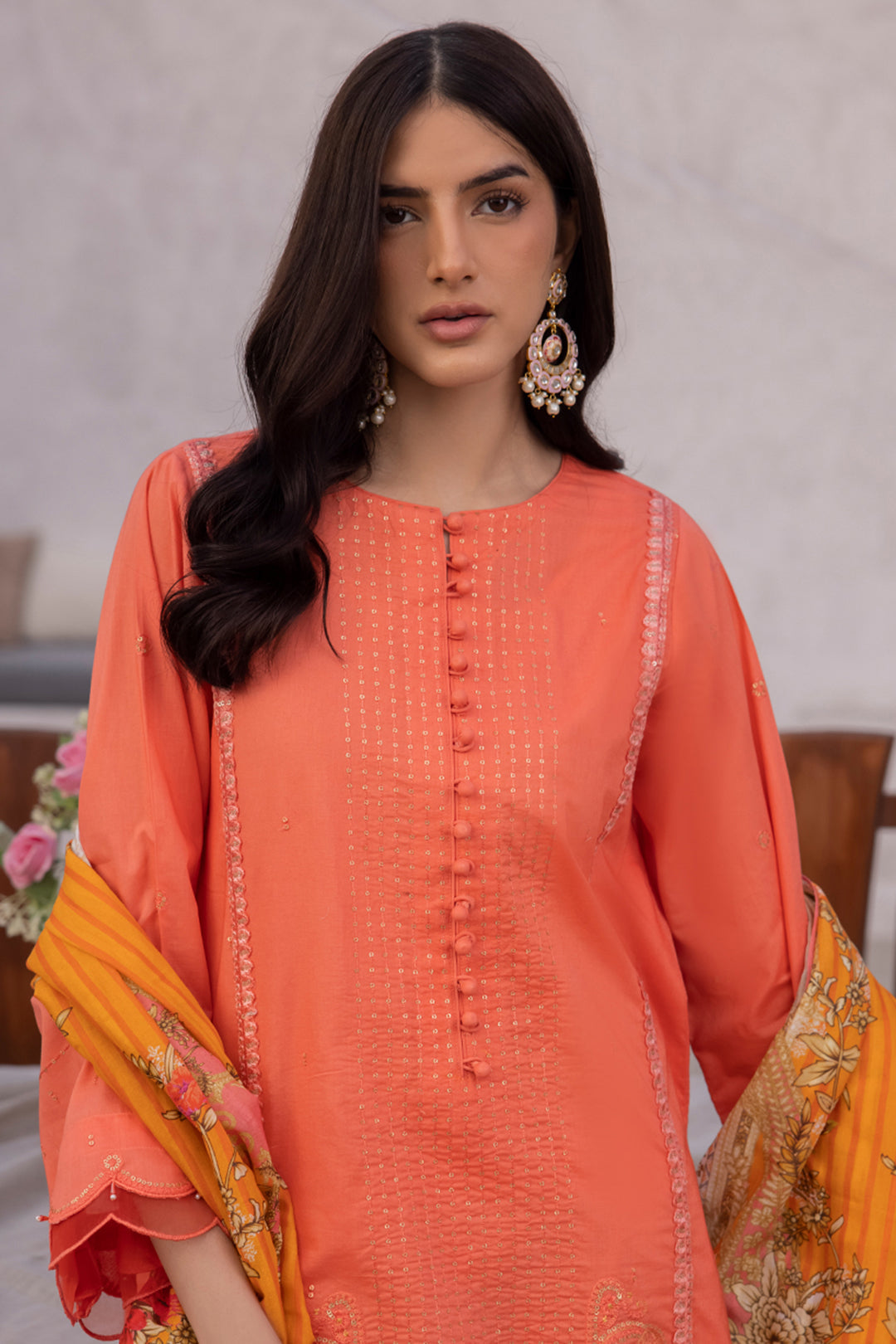 Zellbury | Unstitched 3 Piece Cambric | Embroidered Shirt Shalwar Dupatta - 1143 - Libasekhas