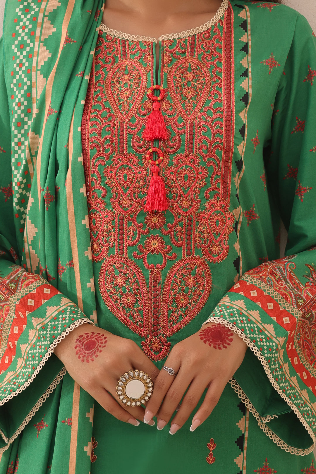 Zellbury | Unstitched 3 Piece Lawn | Embroidered Shirt Shalwar Dupatta - 1247 - House Of Zarish