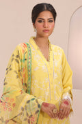 Zellbury | Unstitched 3 Piece Lawn | Embroidered Shirt Shalwar Dupatta - 1261 - House Of Zarish