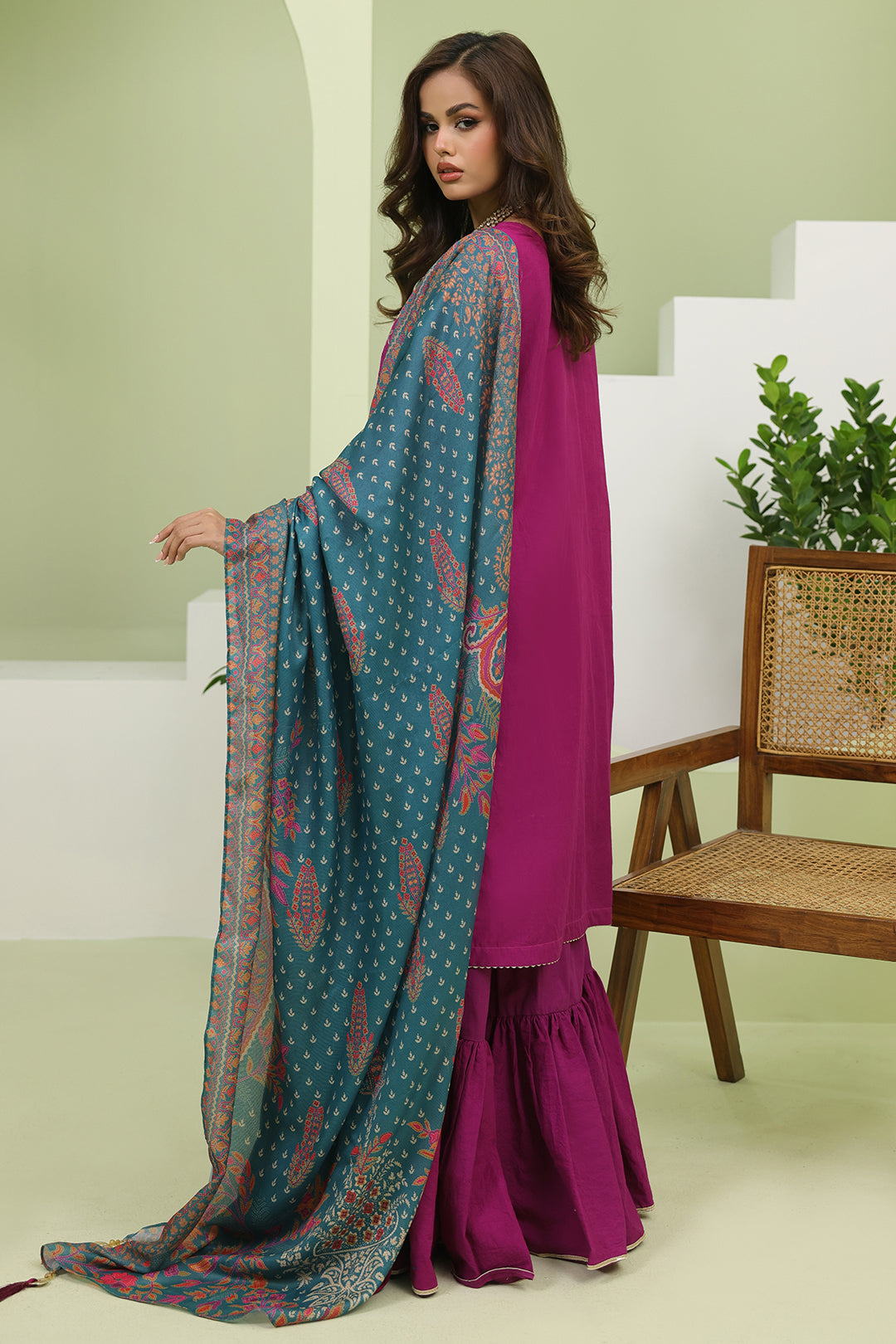 Zellbury | Unstitched 3 Piece Cambric | Embroidered Shirt Shalwar Dupatta - 1269 - House Of Zarish