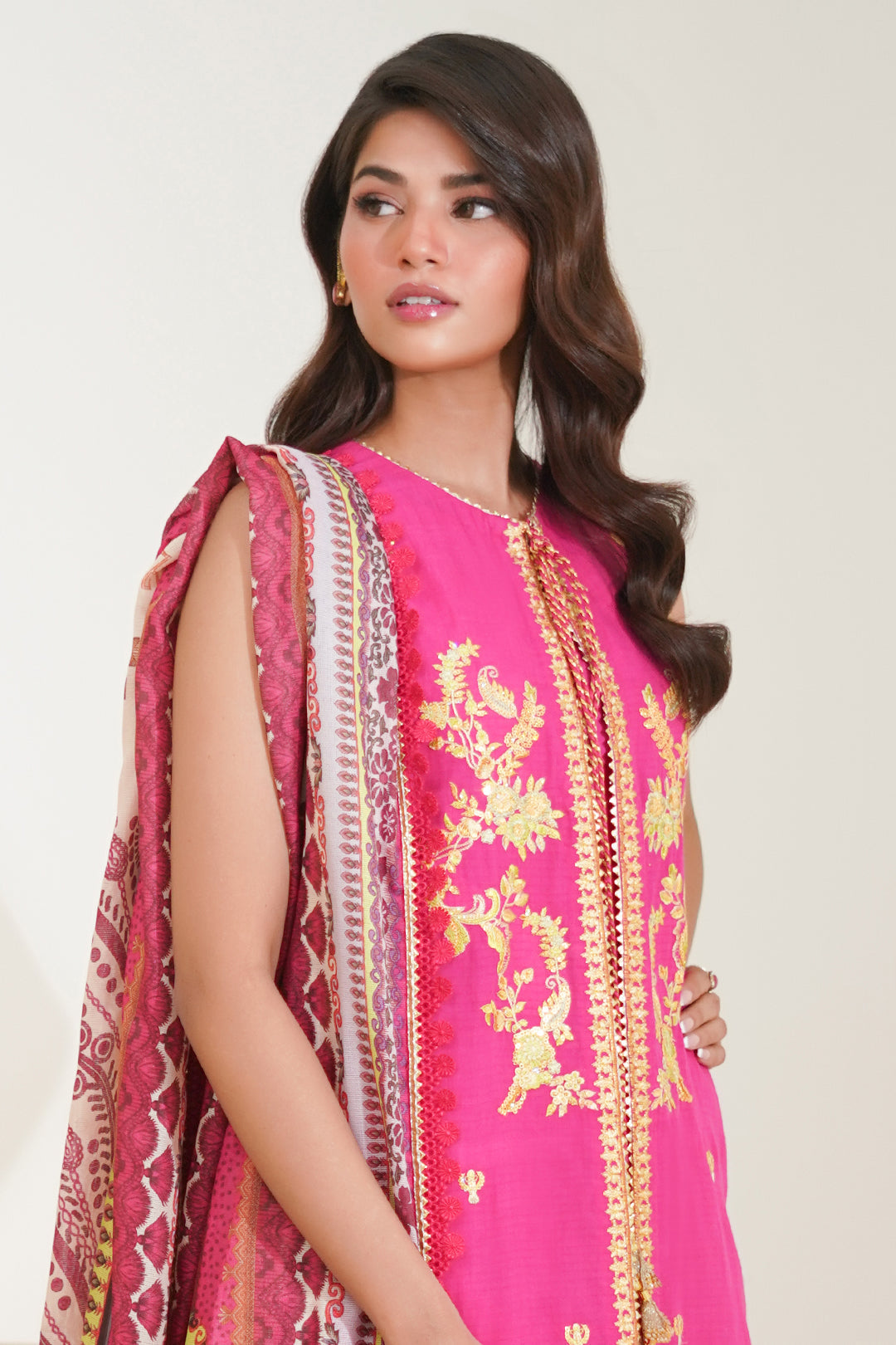 Zellbury | Unstitched 3 Piece Lawn | Embroidered Shirt Shalwar Dupatta - 1270 - House Of Zarish
