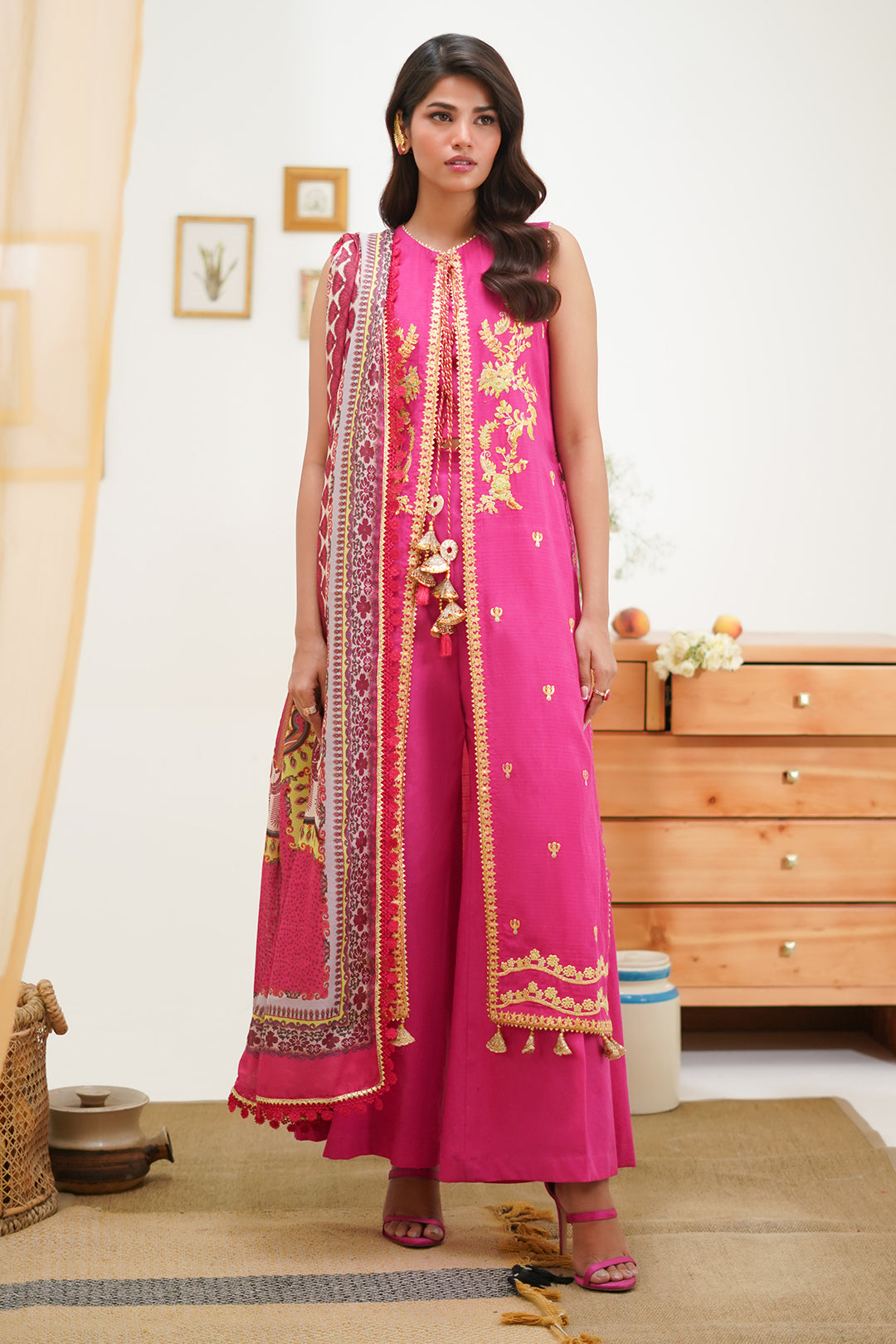 Zellbury | Unstitched 3 Piece Lawn | Embroidered Shirt Shalwar Dupatta - 1270 - House Of Zarish