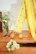 Zellbury | Unstitched 3 Piece Lawn | Embroidered Shirt Shalwar Dupatta - 1285 - Libasekhas
