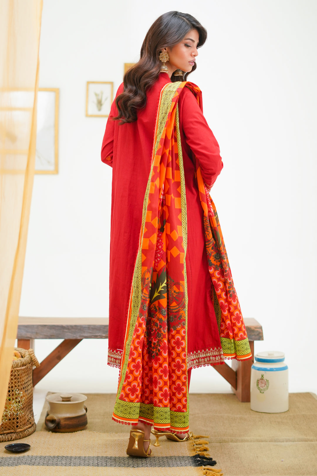 Zellbury | Unstitched 3 Piece Lawn | Embroidered Shirt Shalwar Dupatta - 1295 - House Of Zarish