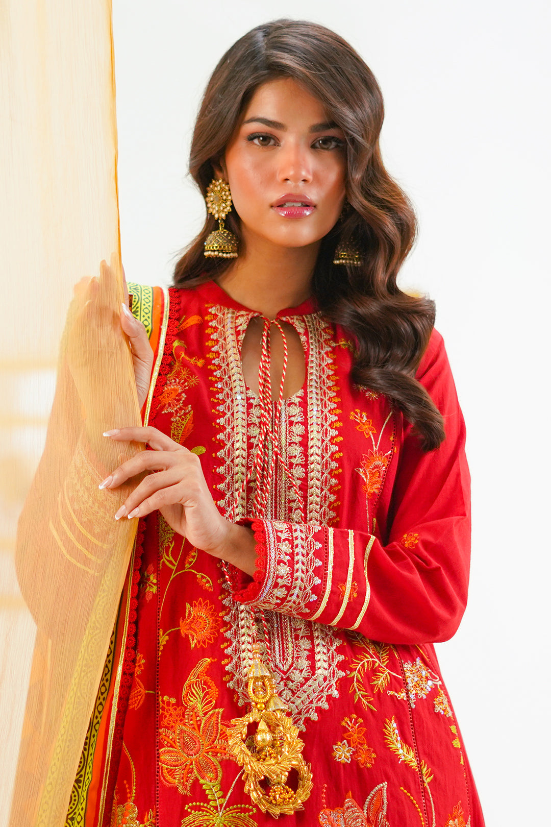 Zellbury | Unstitched 3 Piece Lawn | Embroidered Shirt Shalwar Dupatta - 1295 - House Of Zarish