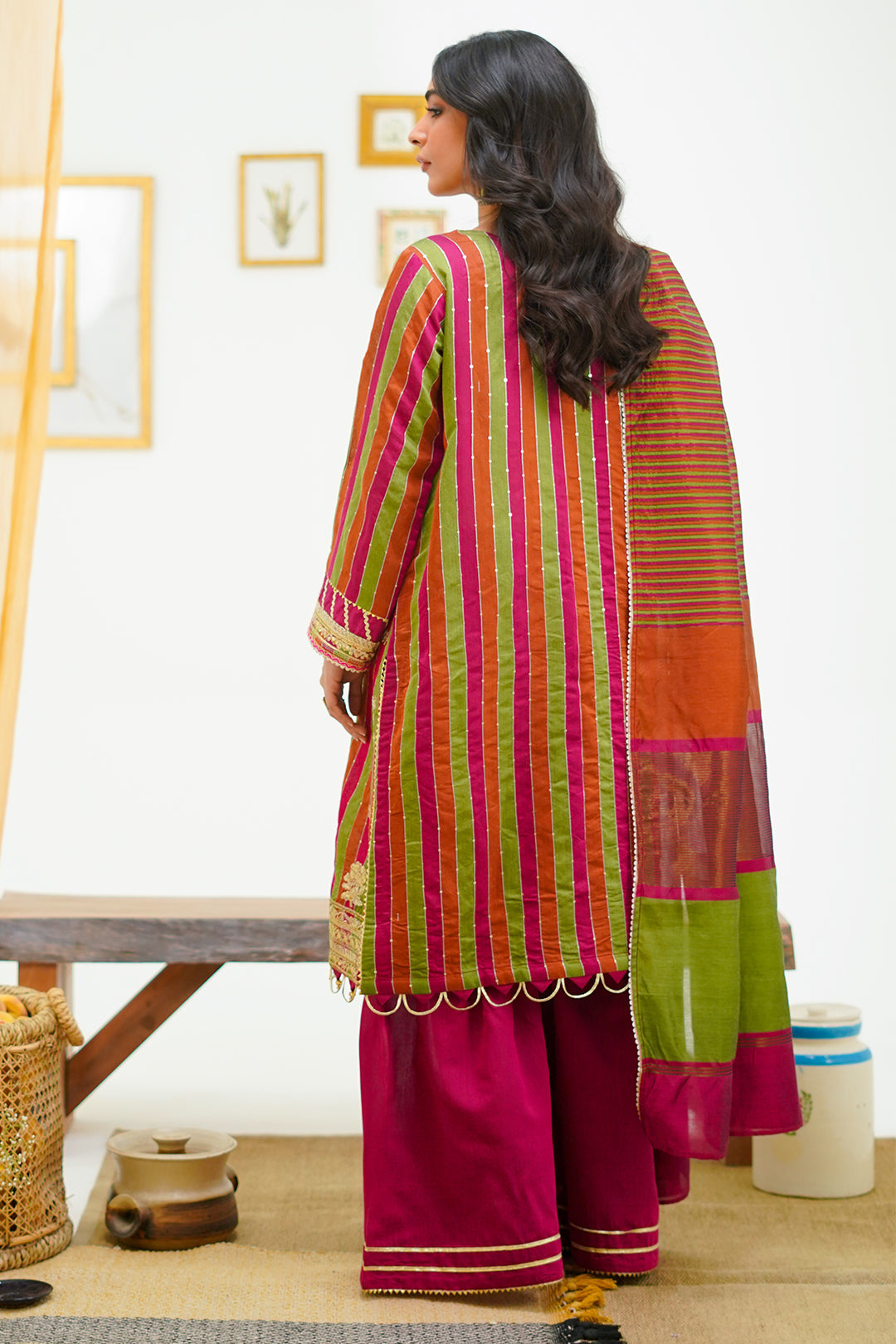 Zellbury | Unstitched 3 Piece Yarn | Embroidered Shirt Shalwar Dupatta - 1299 - House Of Zarish