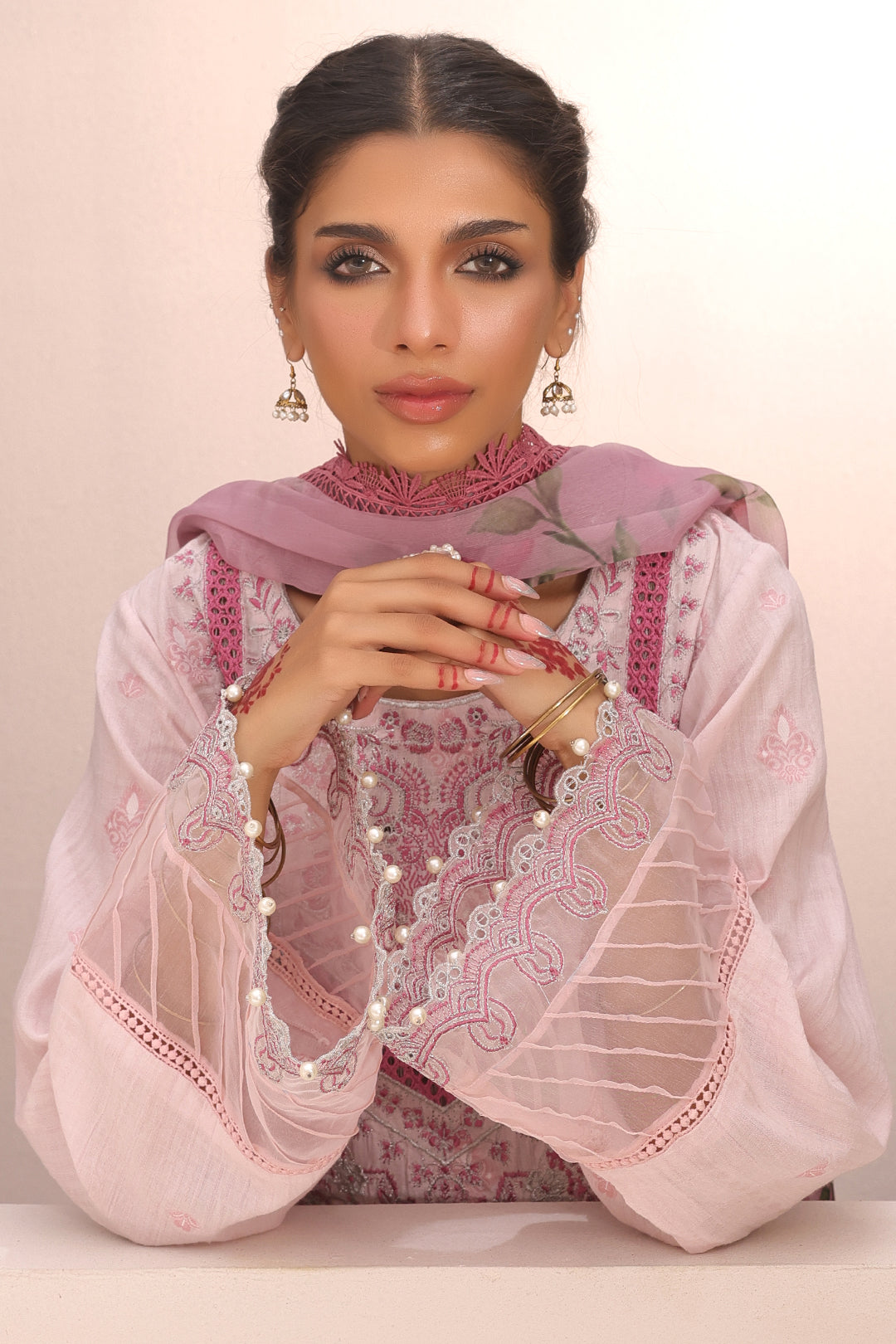 Zellbury | Unstitched 3 Piece Cambric | Embroidered Shirt Shalwar Dupatta - 1543 - House Of Zarish