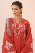 Zellbury | Unstitched 3 Piece Cambric | Embroidered Shirt Shalwar Dupatta - 1544 - House Of Zarish