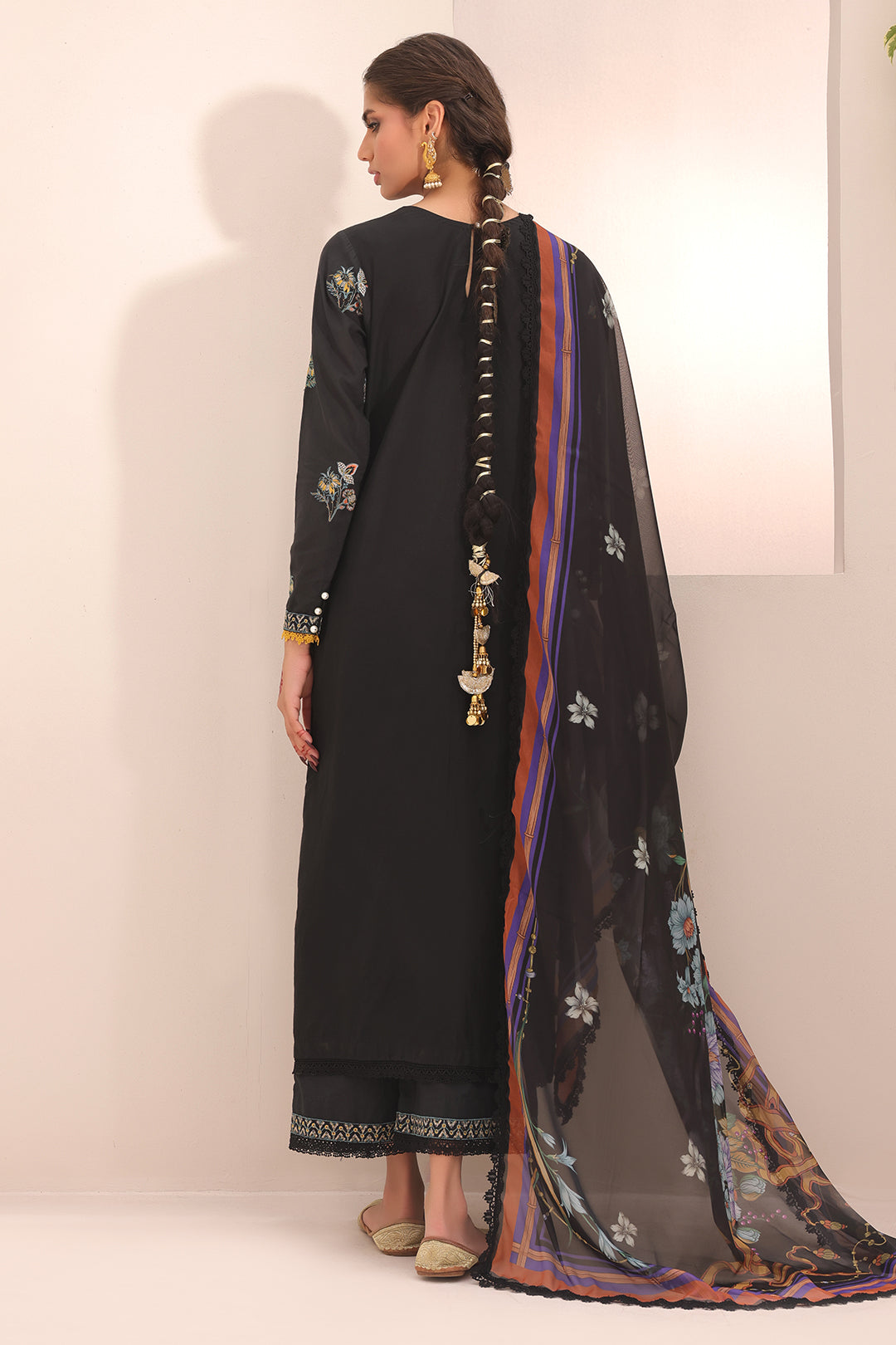 Zellbury | Unstitched 3 Piece Cambric | Embroidered Shirt Shalwar Dupatta - 1547 - House Of Zarish