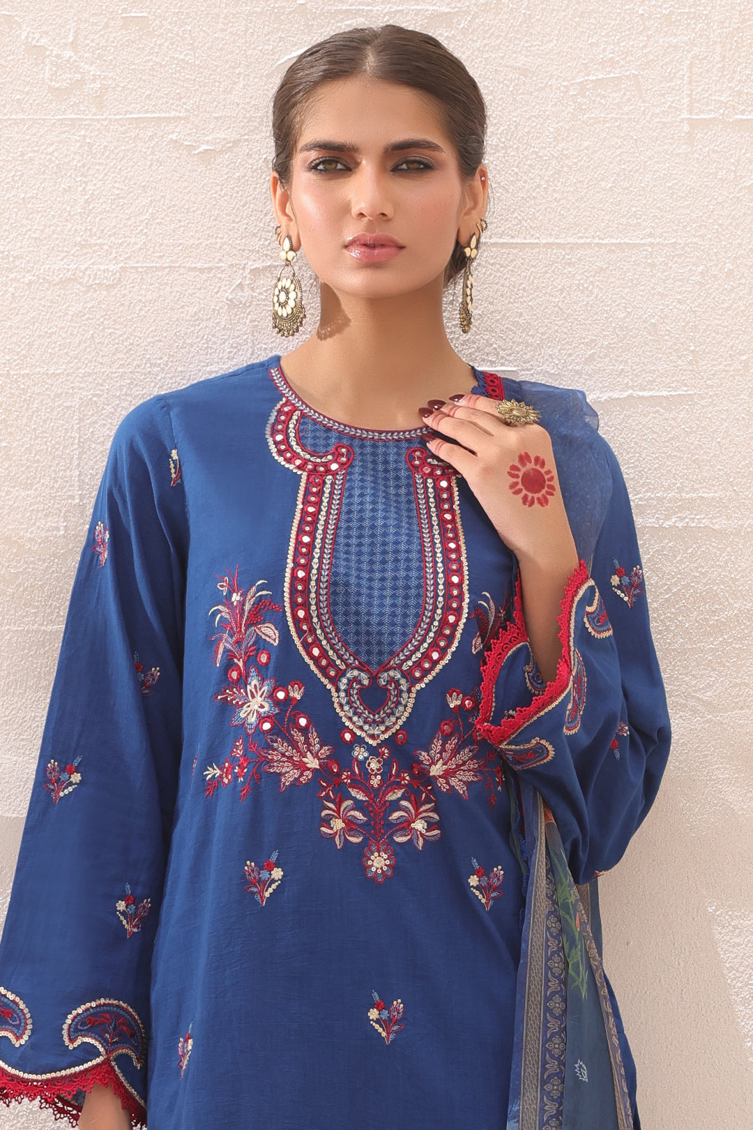 Zellbury | Unstitched 3 Piece Lawn | Embroidered Shirt Shalwar Dupatta - 1551 - House Of Zarish