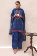 Zellbury | Unstitched 3 Piece Lawn | Embroidered Shirt Shalwar Dupatta - 1551 - House Of Zarish