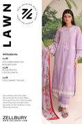 Zellbury | Unstitched 3 Piece Jacquard | Embroidered Shirt Shalwar Dupatta - 1764 - Libasekhas