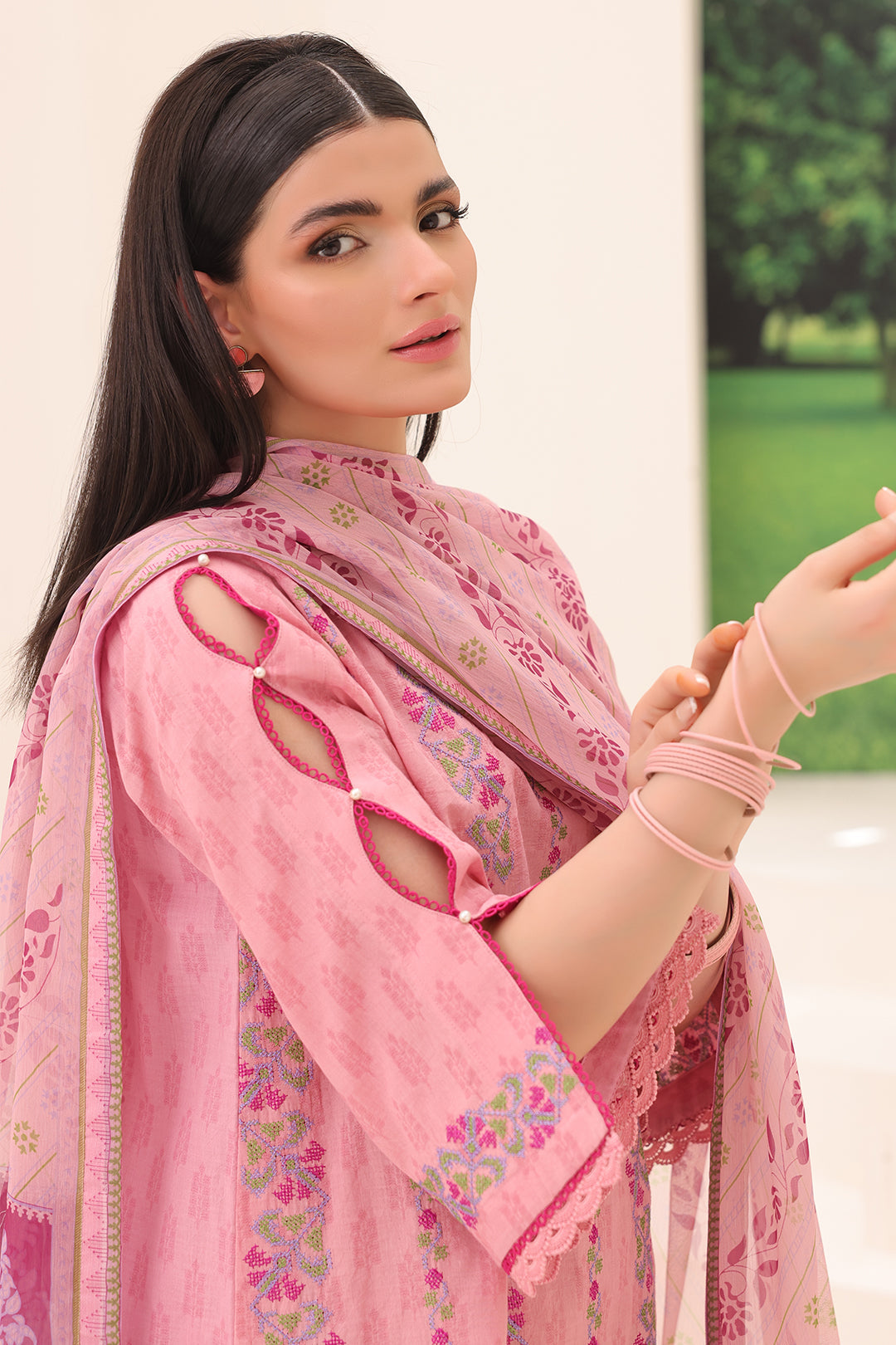 Zellbury | Unstitched 3 Piece Jacquard | Embroidered Shirt Shalwar Dupatta - 1765 - House Of Zarish