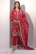 Zellbury | Unstitched 3 Piece Jacquard | Embroidered Shirt Shalwar Dupatta - 1803 - House Of Zarish