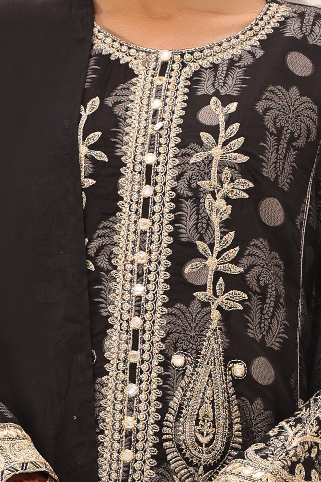Zellbury | Unstitched 3 Piece Jacquard | Embroidered Shirt Shalwar Dupatta - 1806 - House Of Zarish