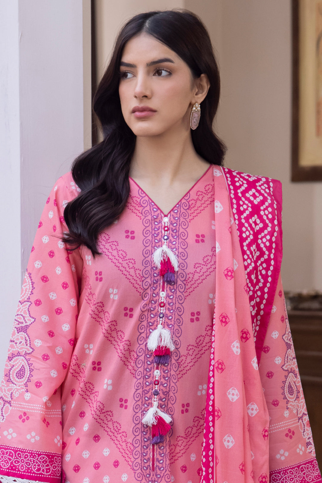 Zellbury | Unstitched 2 Piece Lawn | Shirt Dupatta - 1014 - House Of Zarish