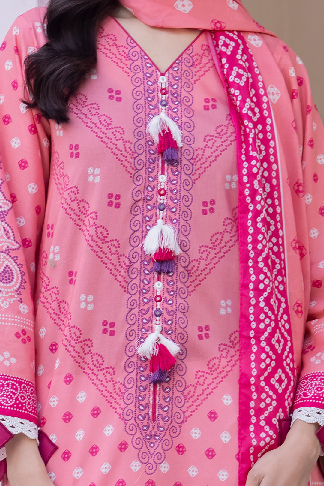 Zellbury | Unstitched 2 Piece Lawn | Shirt Dupatta - 1014 - House Of Zarish
