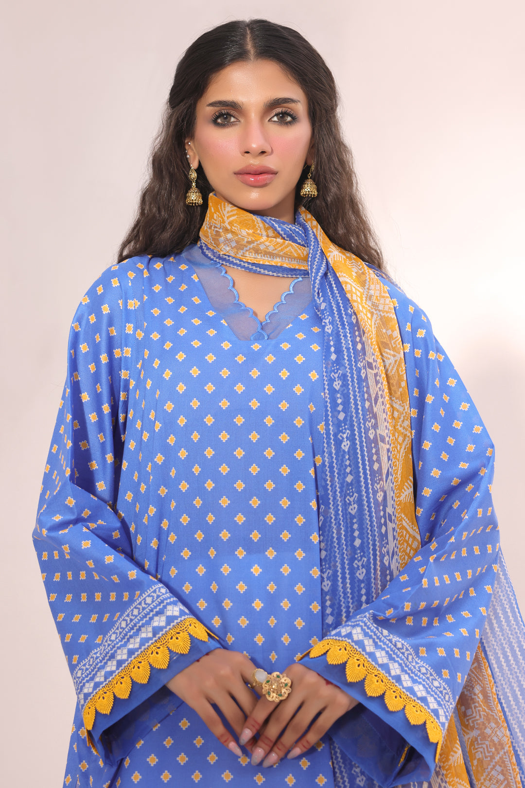 Zellbury | Unstitched 2 Piece Lawn | Shirt Dupatta - 1151 - House Of Zarish