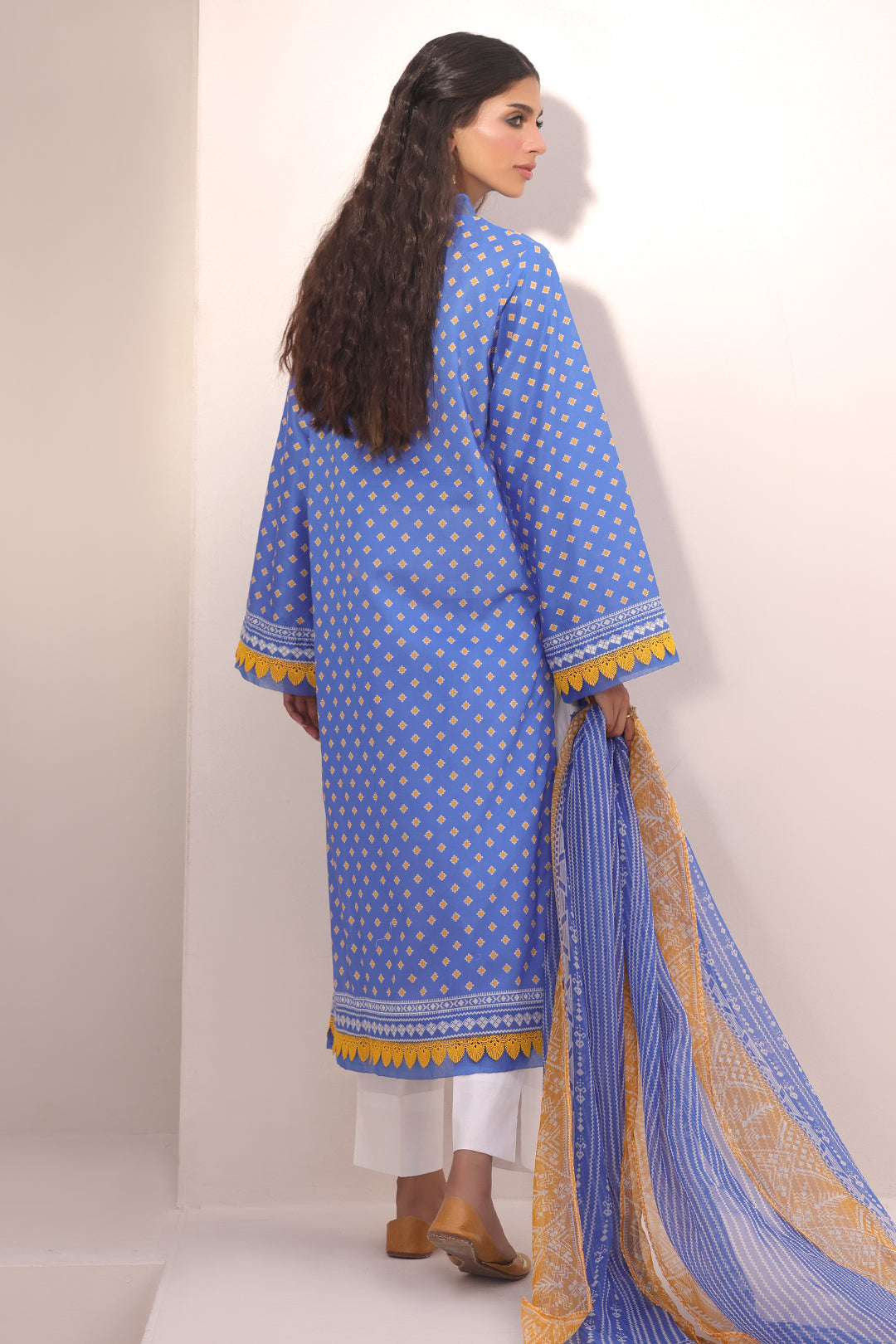 Zellbury | Unstitched 2 Piece Lawn | Shirt Dupatta - 1151 - House Of Zarish