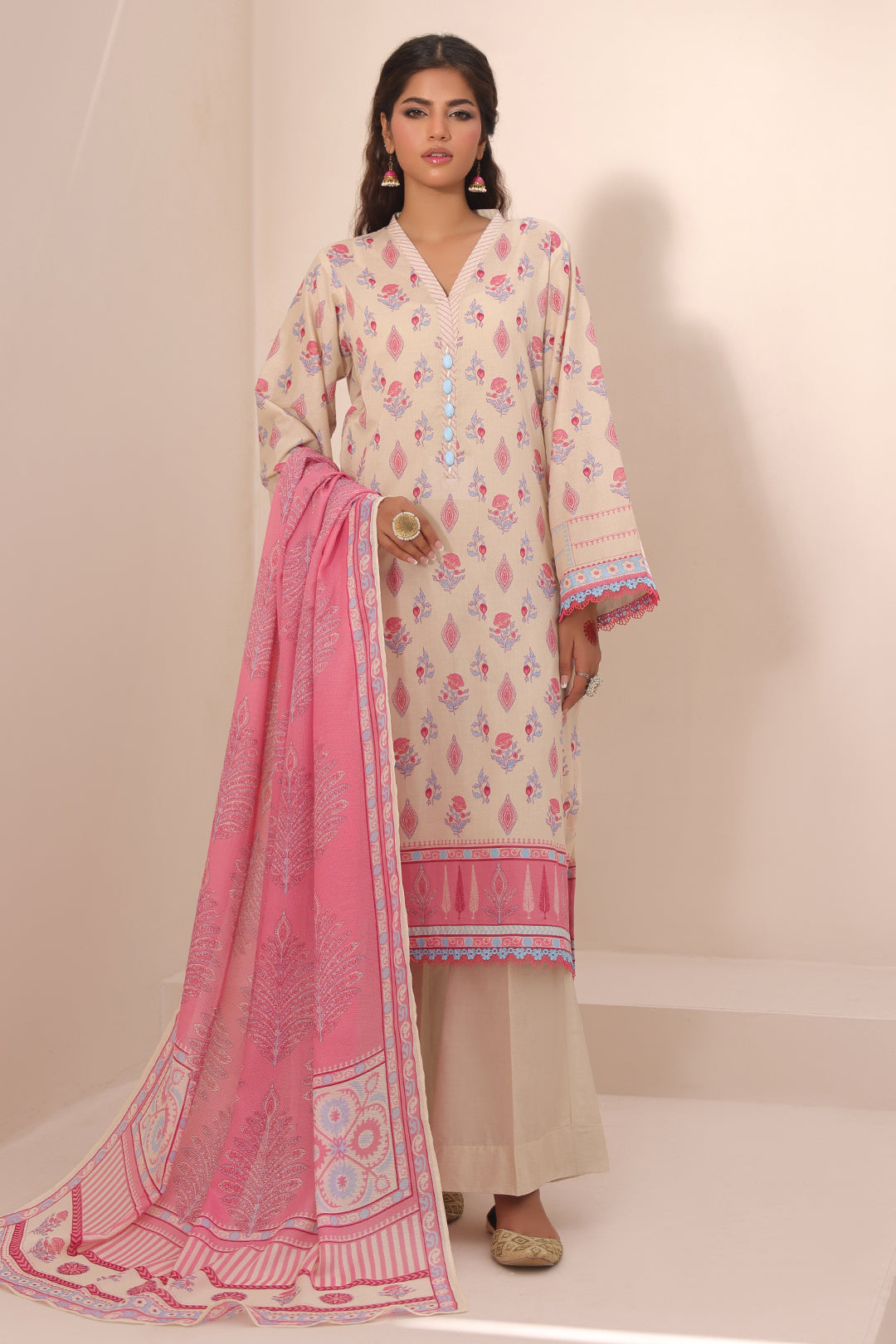 Zellbury | Unstitched 2 Piece Lawn | Shirt Dupatta - 1152 - House Of Zarish