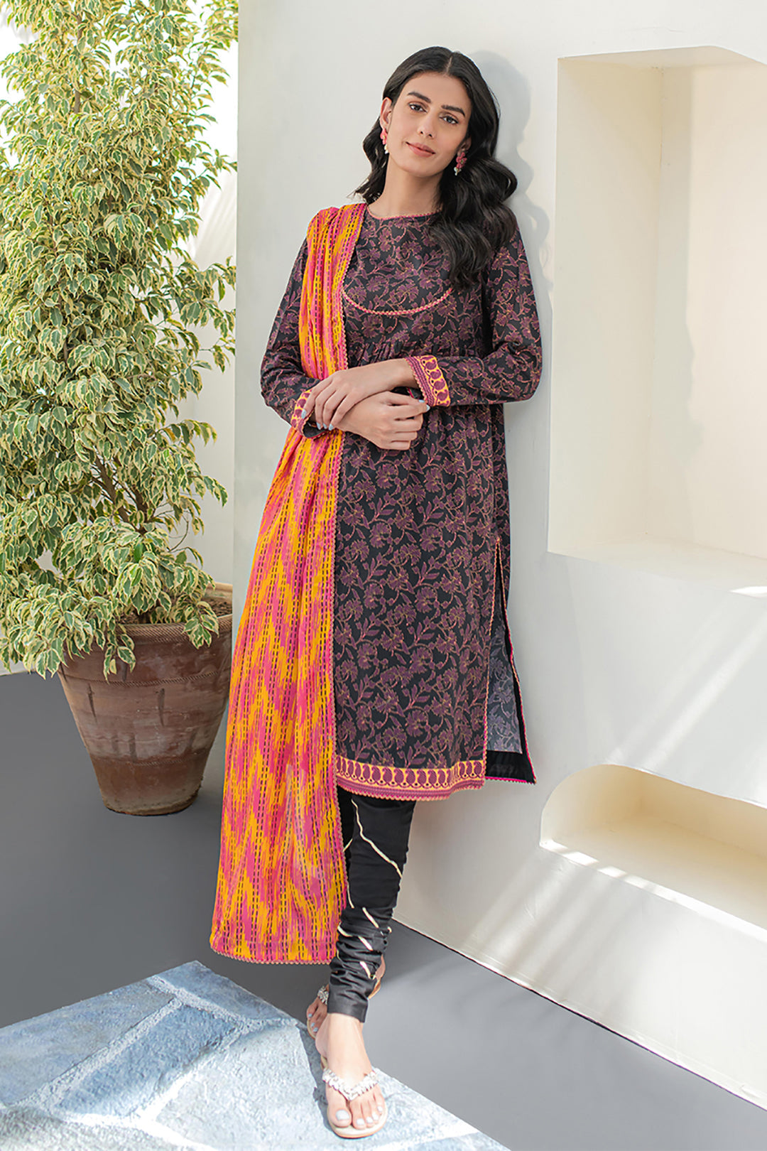 Zellbury | Unstitched 2 Piece Lawn | Shirt Dupatta - 1153 - House Of Zarish