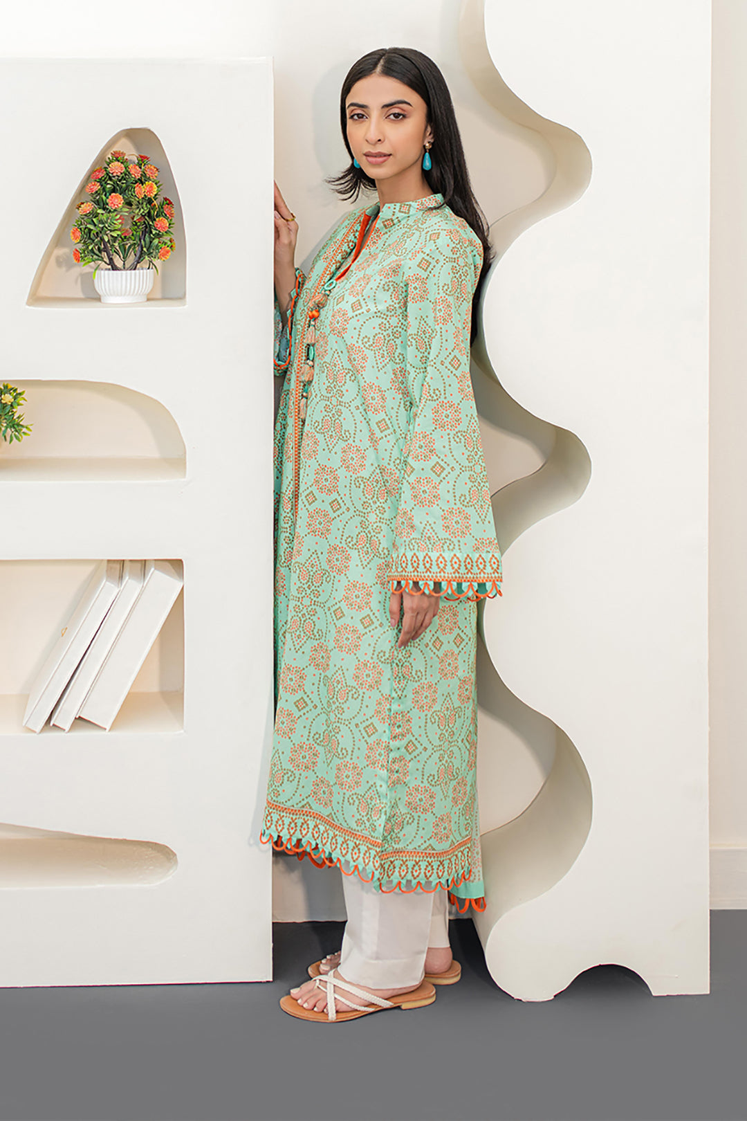 Zellbury | Unstitched 2 Piece Lawn | Shirt Dupatta - 1160 - House Of Zarish