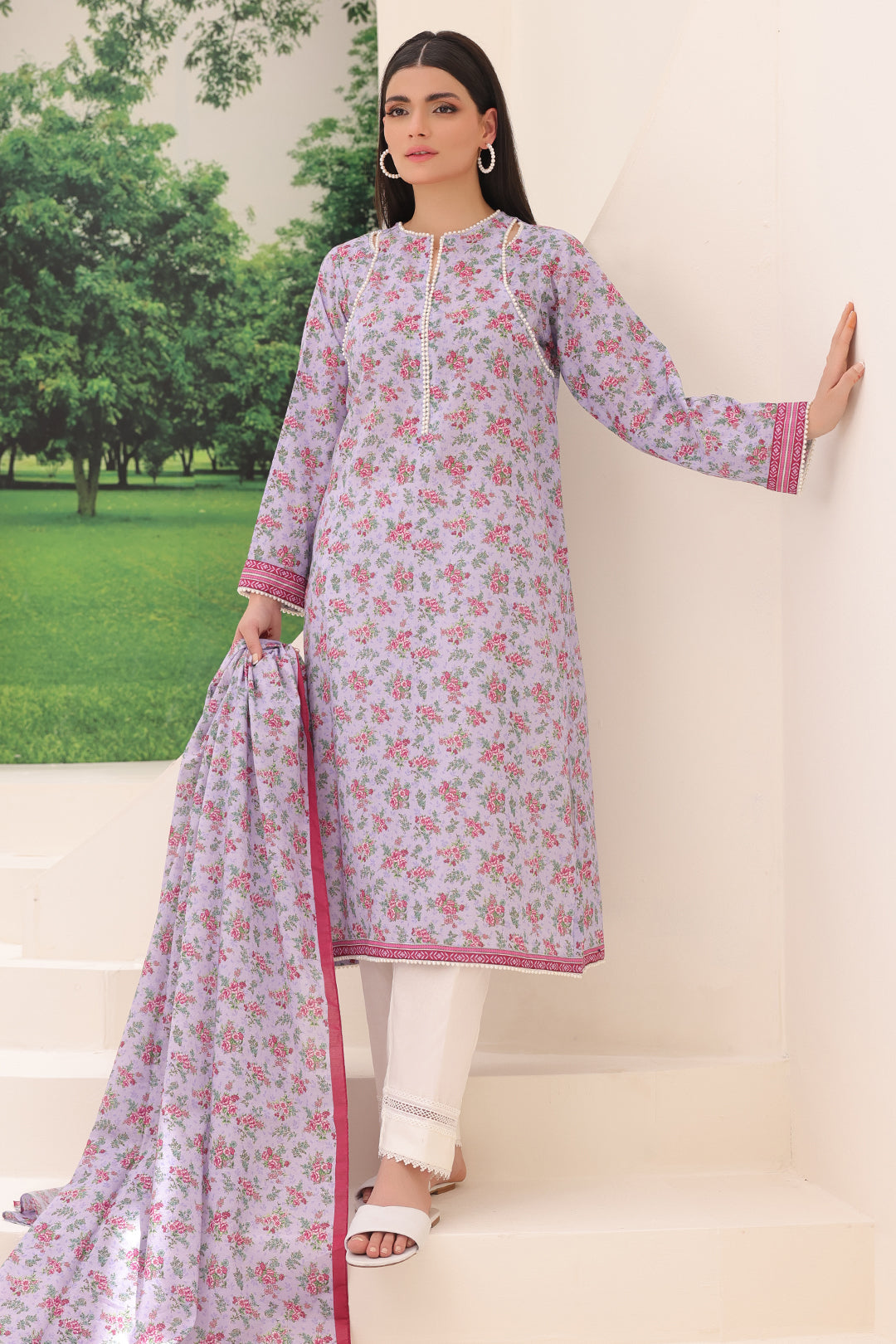 Zellbury | Unstitched 2 Piece Lawn | Shirt Dupatta - 1161 - House Of Zarish