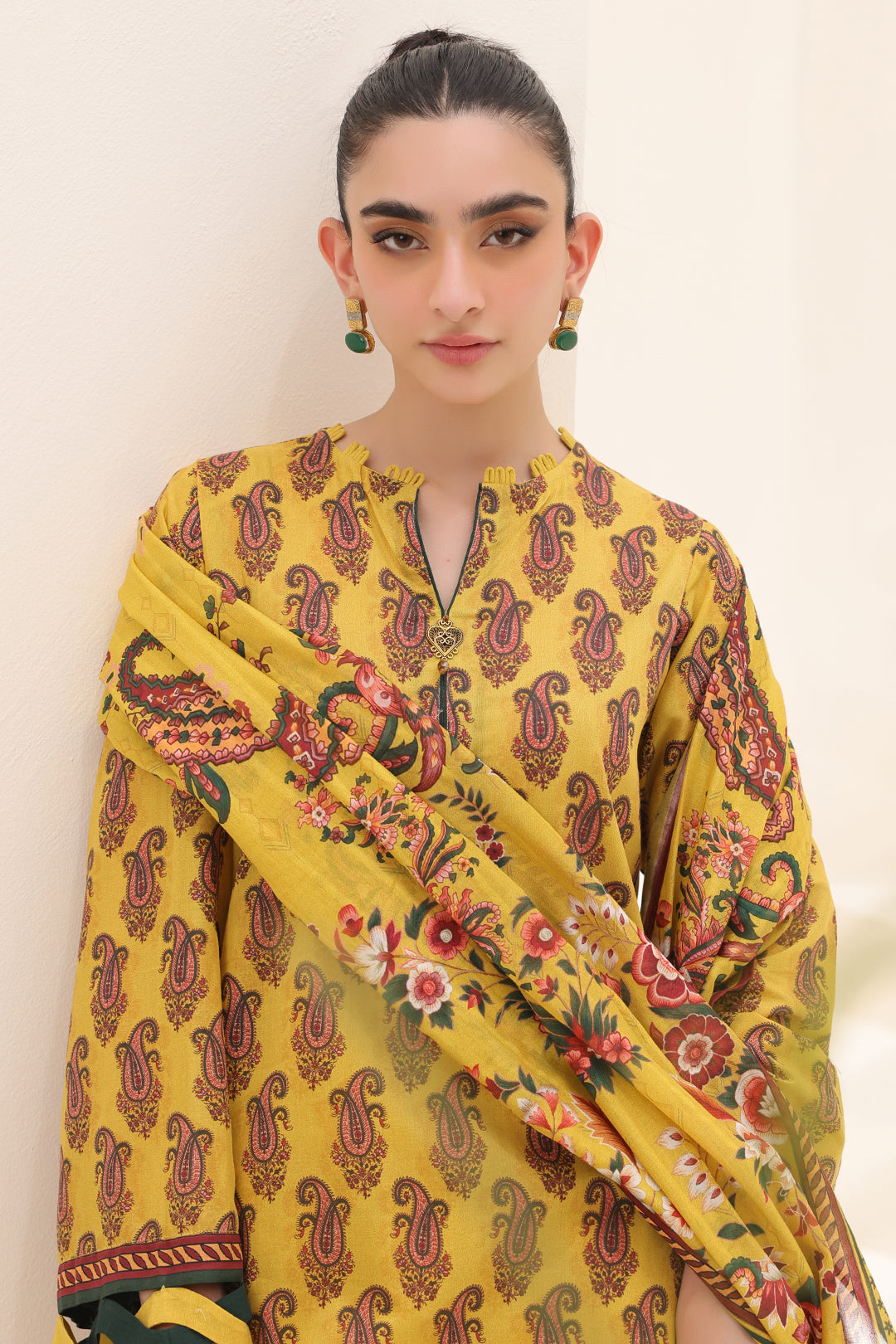 Zellbury | Unstitched 2 Piece Lawn | Shirt Dupatta - 1164 - House Of Zarish
