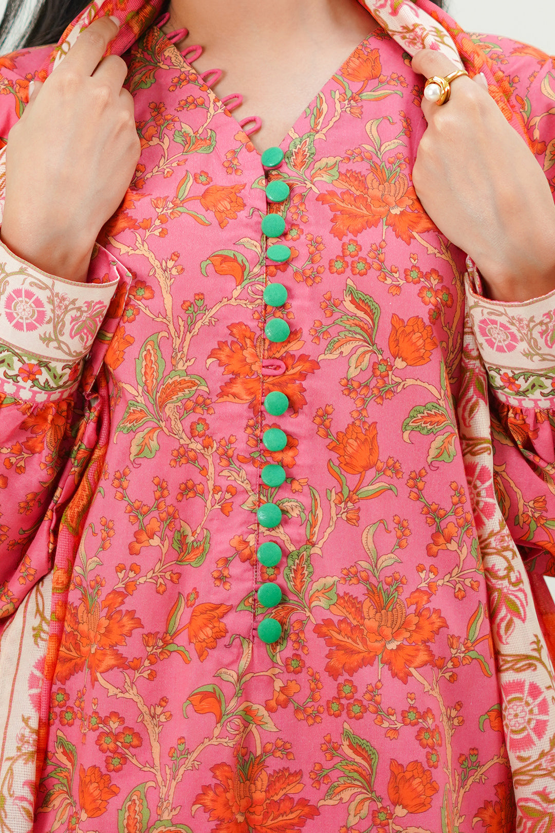 Zellbury | Unstitched 2 Piece Lawn | Shirt Dupatta - 1301 - House Of Zarish