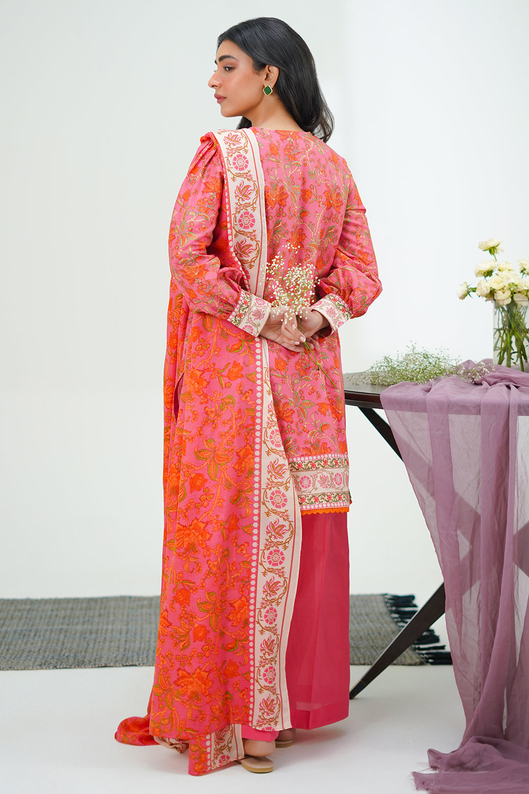 Zellbury | Unstitched 2 Piece Lawn | Shirt Dupatta - 1301 - House Of Zarish