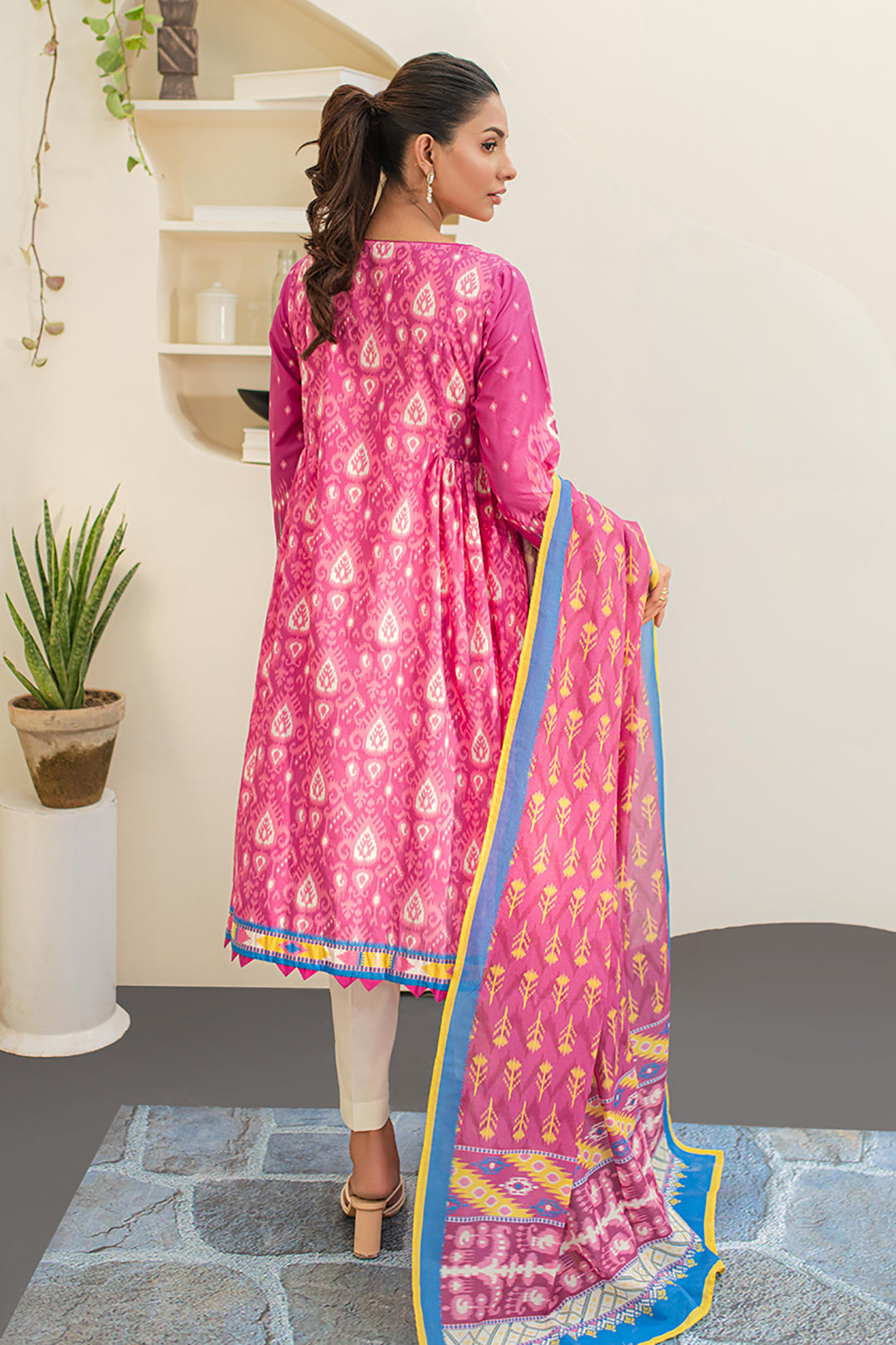Zellbury | Unstitched 2 Piece Lawn | Shirt Dupatta - 1653 - House Of Zarish