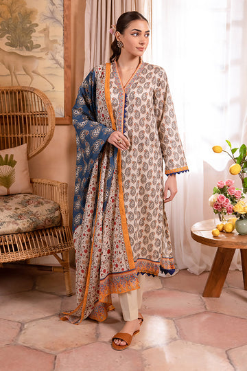 Zellbury | Unstitched 3 Piece Lawn | Shirt Shalwar Dupatta - 1067 - Libasekhas