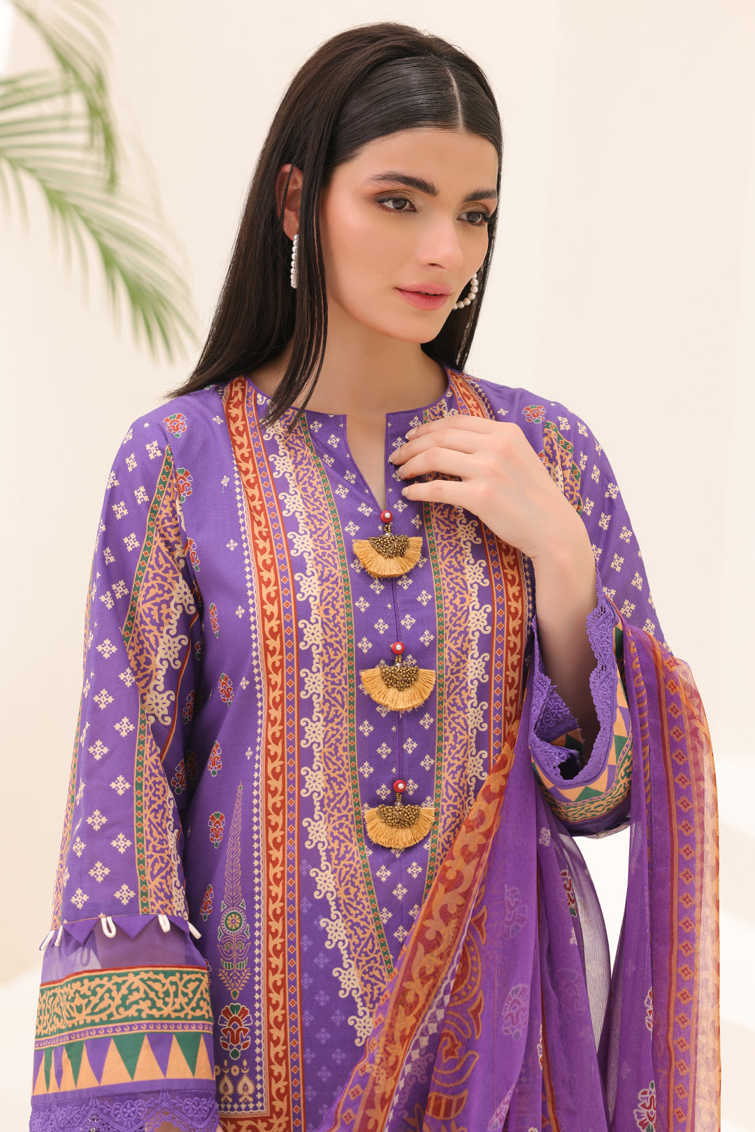 Zellbury | Unstitched 3 Piece Lawn | Shirt Shalwar Dupatta - 1189 - House Of Zarish