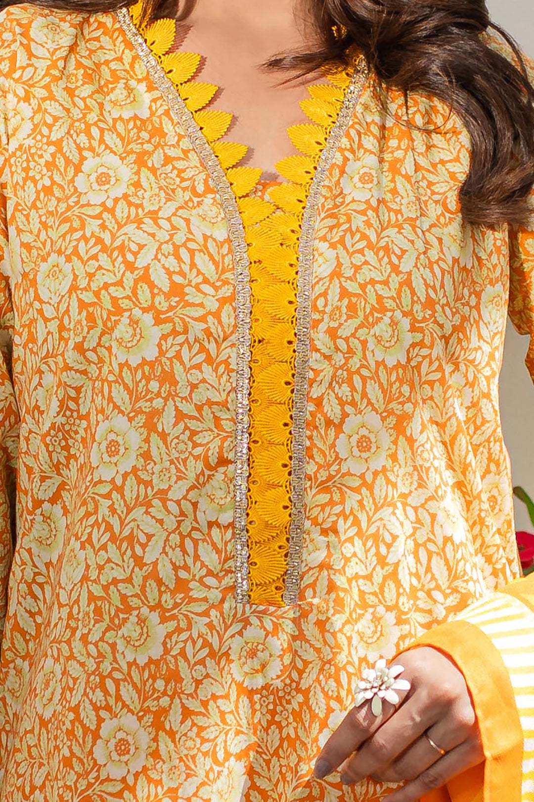 Zellbury | Unstitched 3 Piece Lawn | Shirt Shalwar Dupatta - 1197 - House Of Zarish