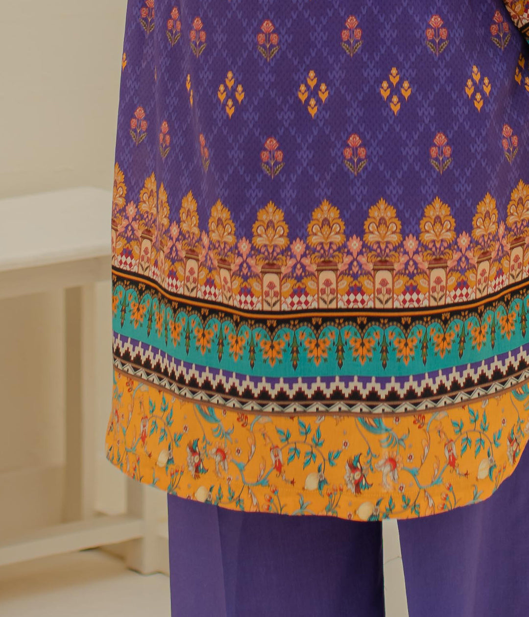 Zellbury | Unstitched 3 Piece Lawn | Shirt Shalwar Dupatta - 1215 - House Of Zarish