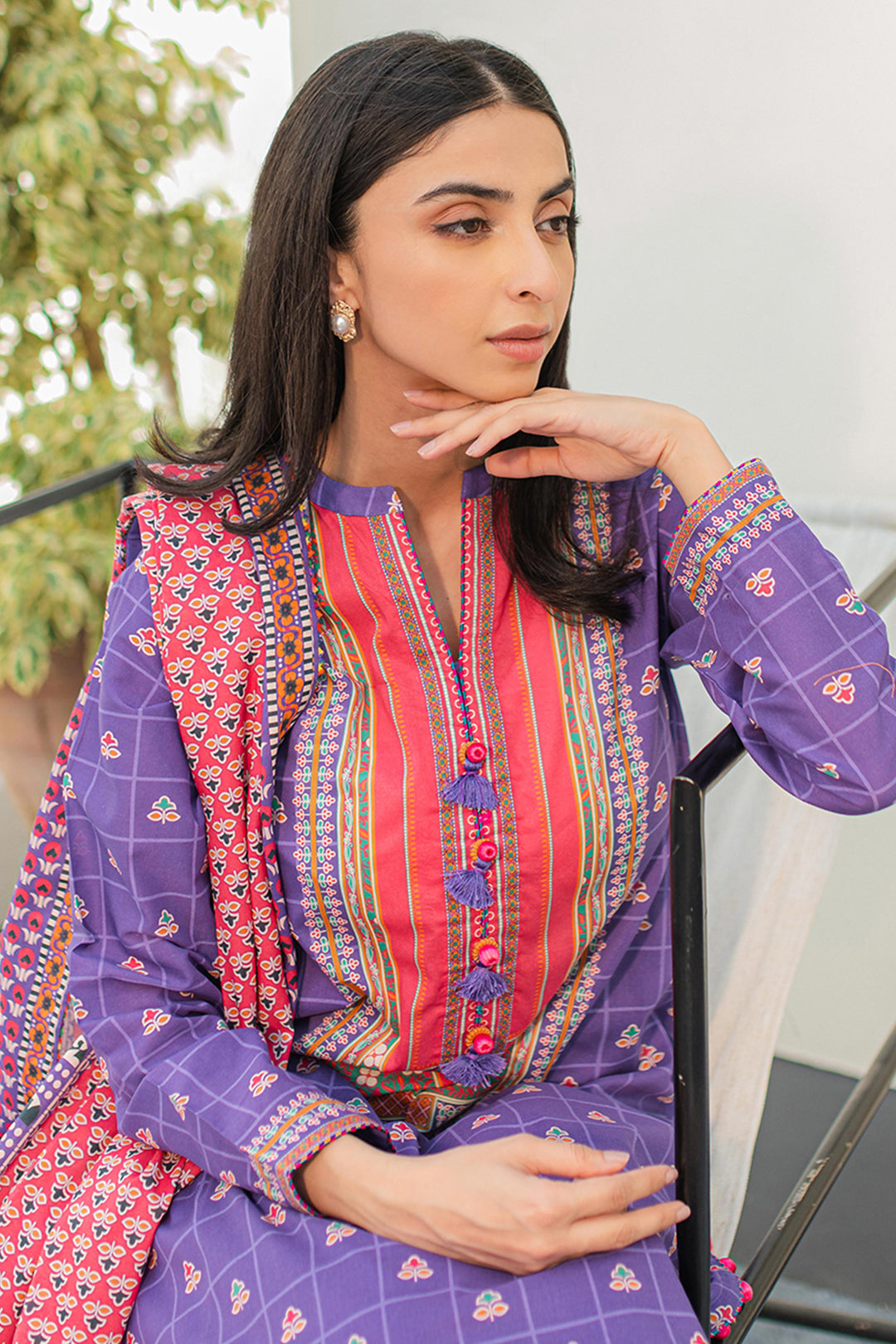 Zellbury | Unstitched 3 Piece Lawn | Shirt Shalwar Dupatta - 1217 - House Of Zarish