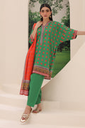 Zellbury | Unstitched 3 Piece Lawn | Shirt Shalwar Dupatta - 1221 - House Of Zarish