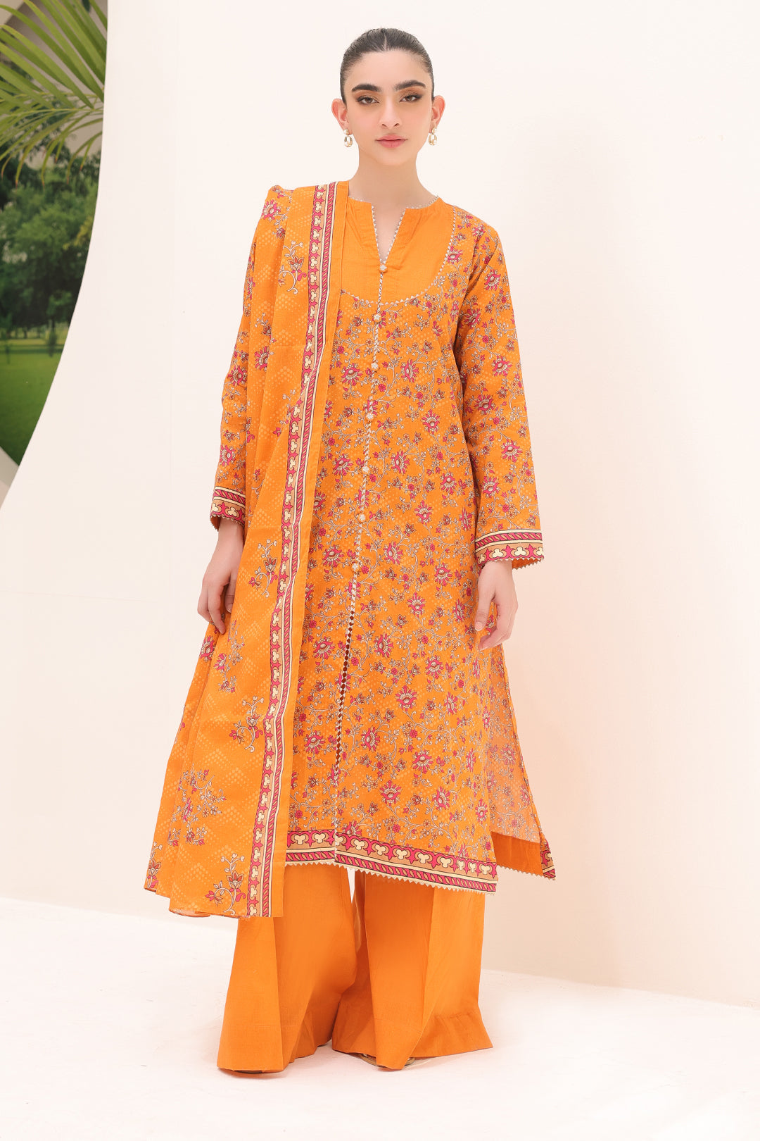 Zellbury | Unstitched 3 Piece Lawn | Shirt Shalwar Dupatta - 1226 - House Of Zarish