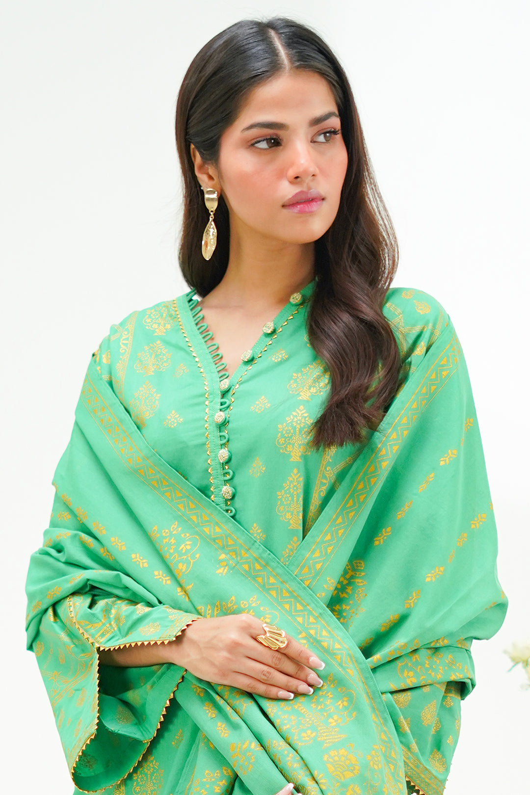 Zellbury | Unstitched 3 Piece Lawn | Shirt Shalwar Dupatta - 1237 - House Of Zarish