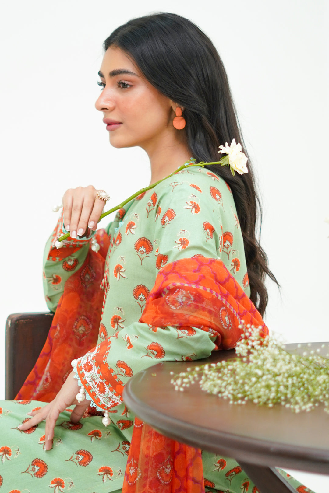 Zellbury | Unstitched 3 Piece Lawn | Shirt Shalwar Dupatta - 1325 - House Of Zarish