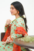 Zellbury | Unstitched 3 Piece Lawn | Shirt Shalwar Dupatta - 1325 - Libasekhas