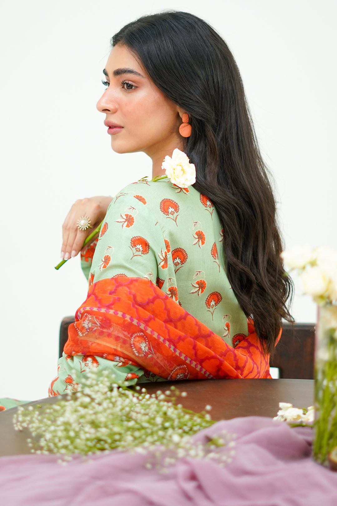 Zellbury | Unstitched 3 Piece Lawn | Shirt Shalwar Dupatta - 1325 - House Of Zarish
