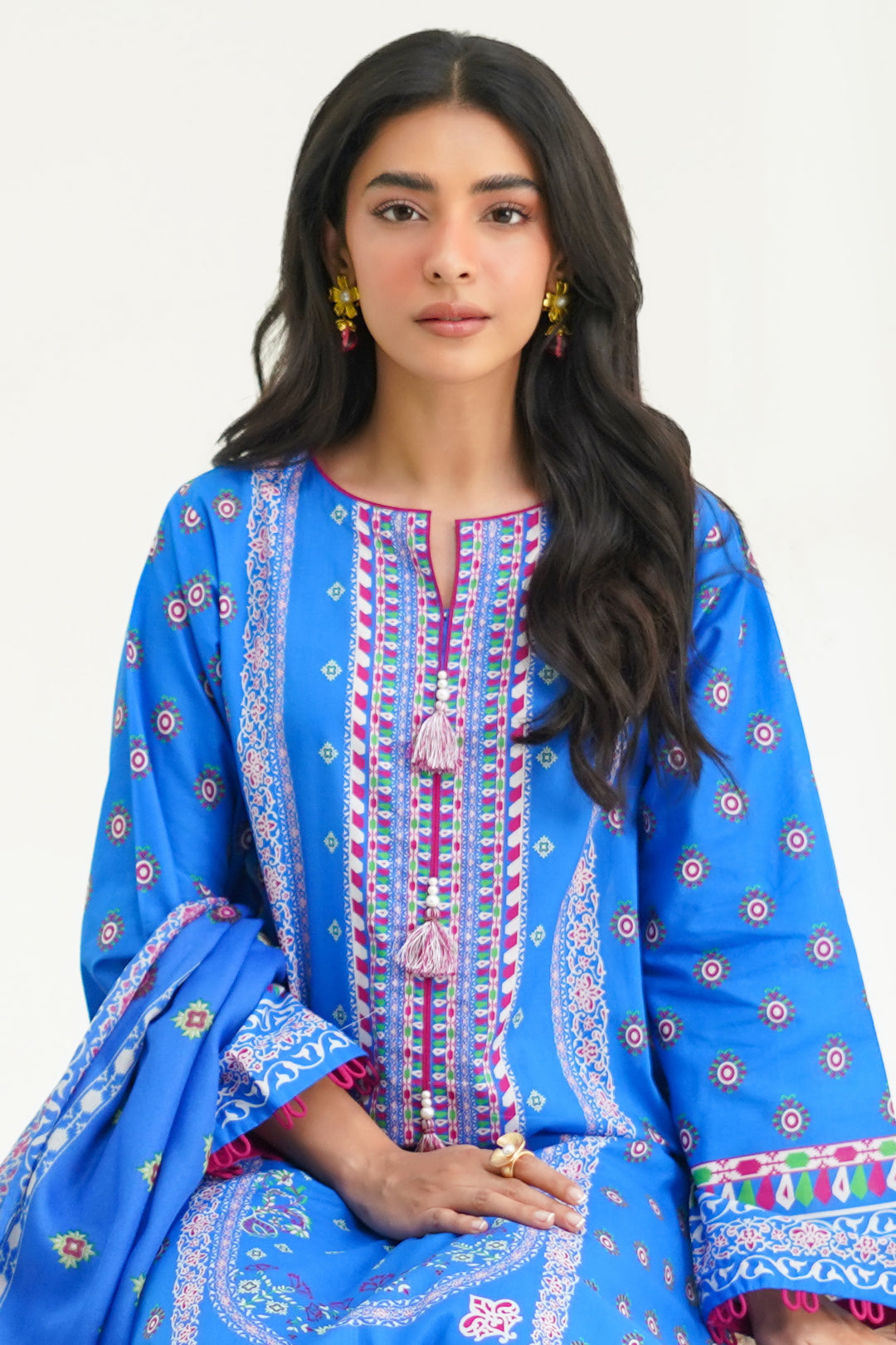 Zellbury | Unstitched 3 Piece Lawn | Shirt Shalwar Dupatta - 1326 - House Of Zarish
