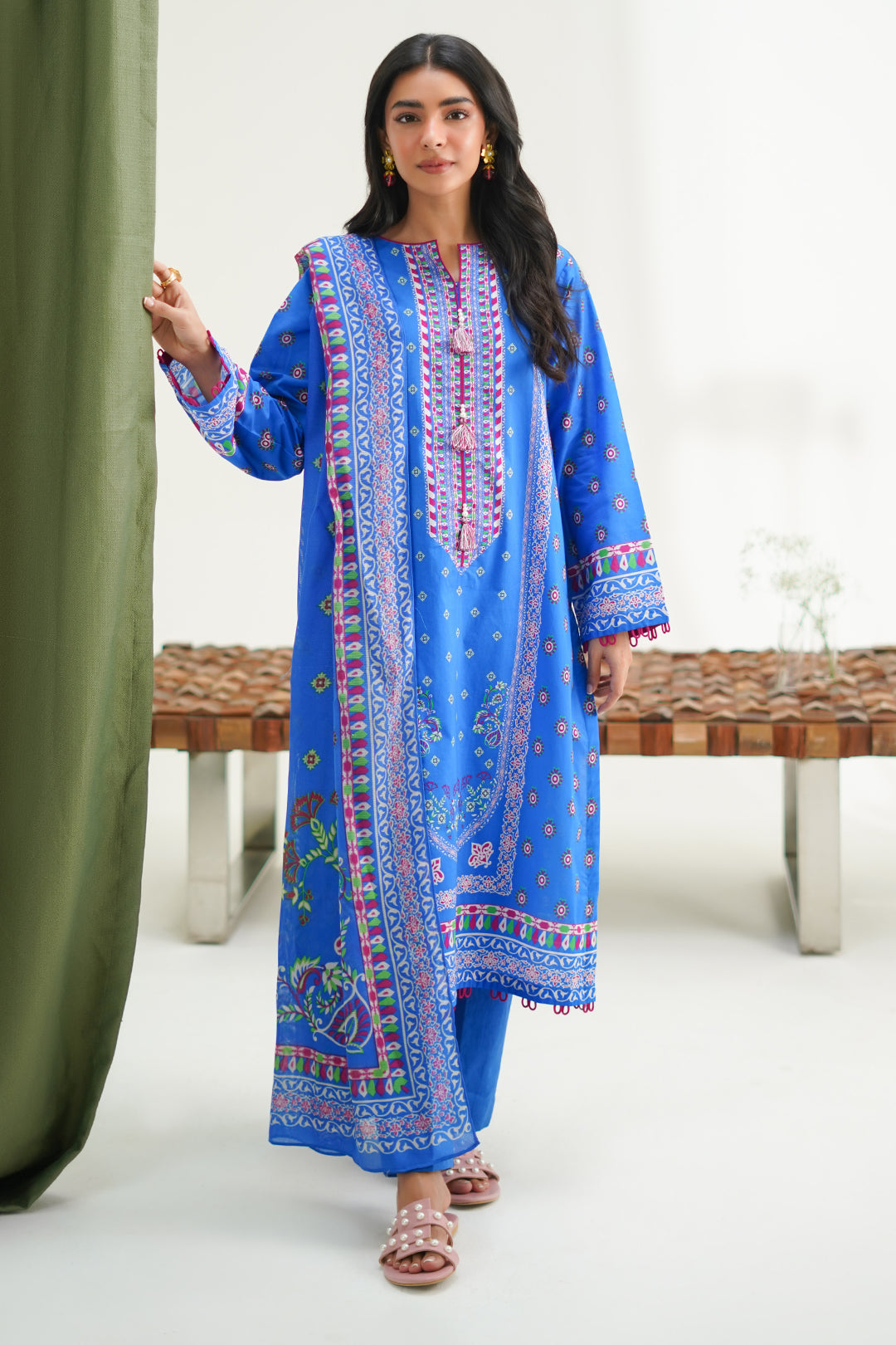 Zellbury | Unstitched 3 Piece Lawn | Shirt Shalwar Dupatta - 1326 - House Of Zarish