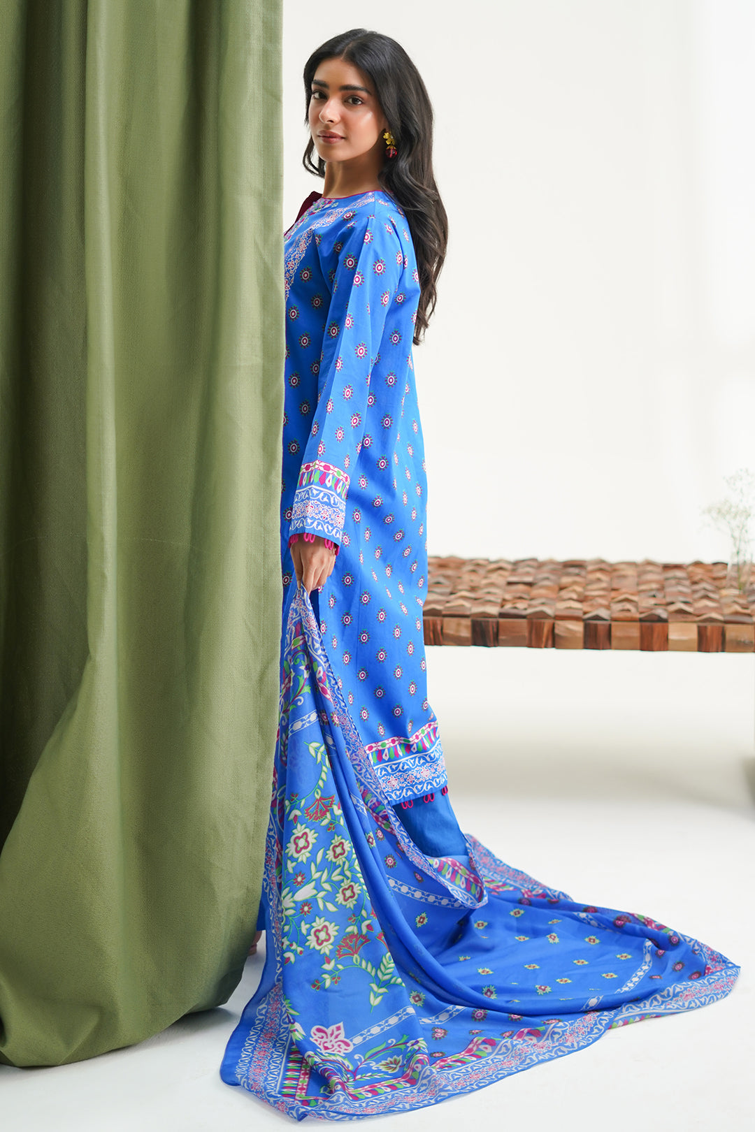 Zellbury | Unstitched 3 Piece Lawn | Shirt Shalwar Dupatta - 1326 - House Of Zarish