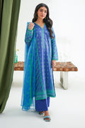 Zellbury | Unstitched 3 Piece Lawn | Shirt Shalwar Dupatta - 1417 - House Of Zarish