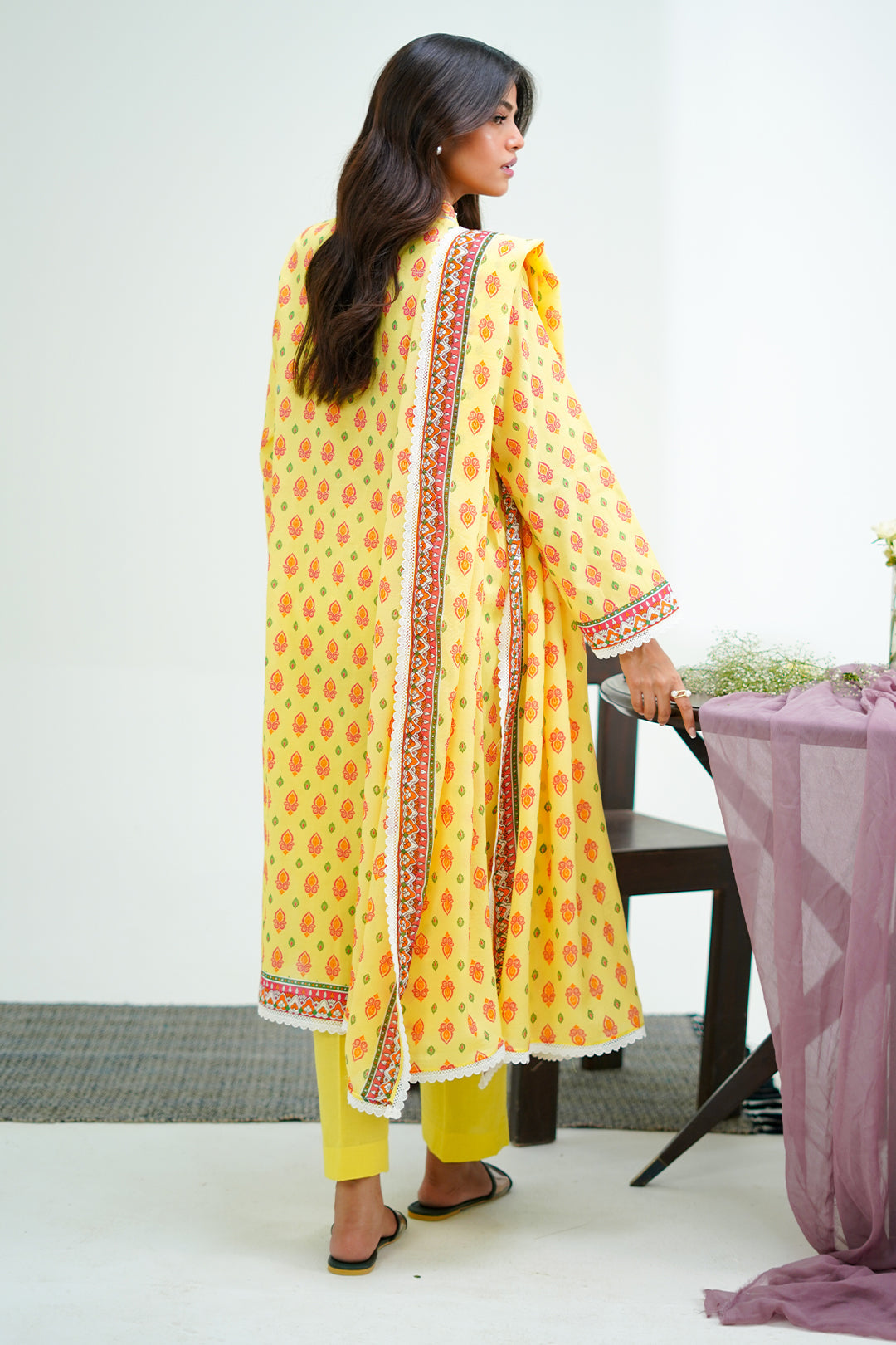 Zellbury | Unstitched 3 Piece Lawn | Shirt Shalwar Dupatta - 1503 - House Of Zarish
